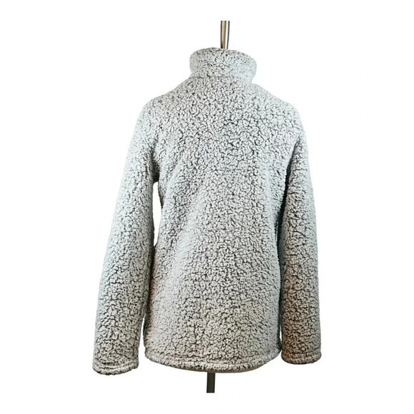 LOVE TREE SHERPA QUARTER ZIP FLEECE PULLOVER GRAY WHITE WOMEN'S SIZE SMALL‎ - Picture 7 of 10
